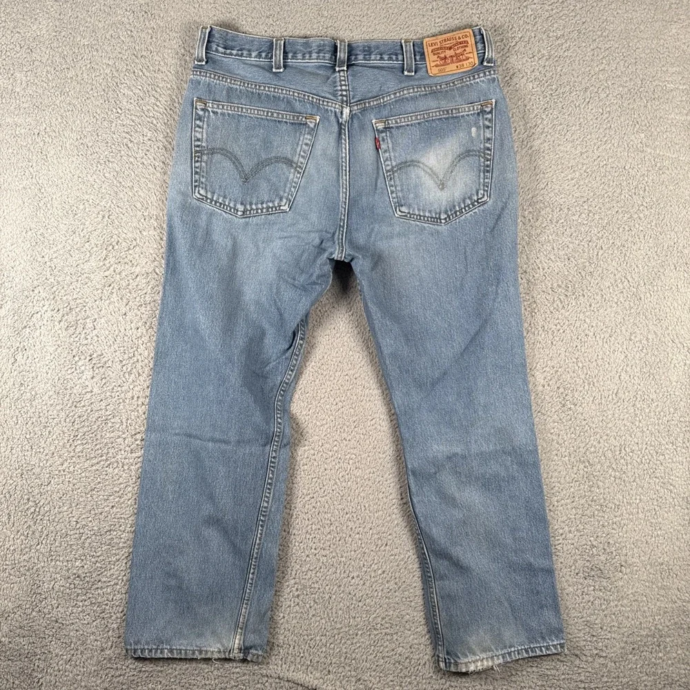 Levis 505 Jeans Mens 38x30 Regular‎ Straight VTG y2k Paint Distress